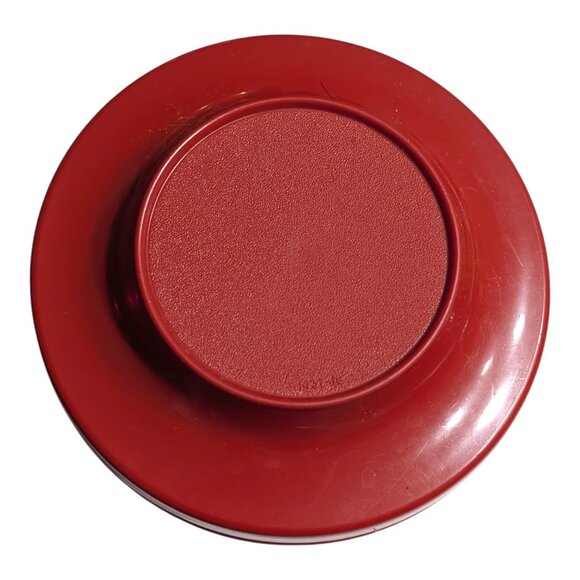 VTG Red TUPPERWARE Seal N Serve Bowl #1436 w/ Lid 1437-18 Container USA - Picture 4 of 6